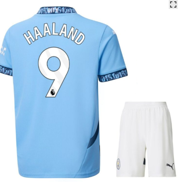 DOMAČI OTROŠKI KOMPLET MANCHESTER CITY 2024/25 - HAALAND 9