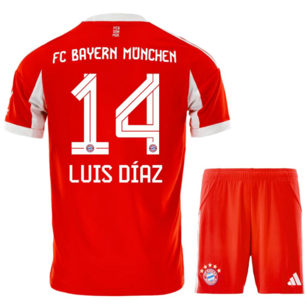 DOMAČI OTROŠKI KOMPLET FC BAYERN 2025/2026 - LUIS DIAZ #14