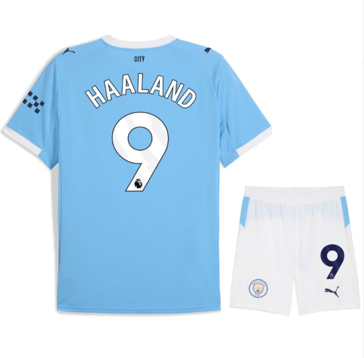 DOMAČI OTROŠKI KOMPLET MANCHESTER CITY 2025/26 - HAALAND 9